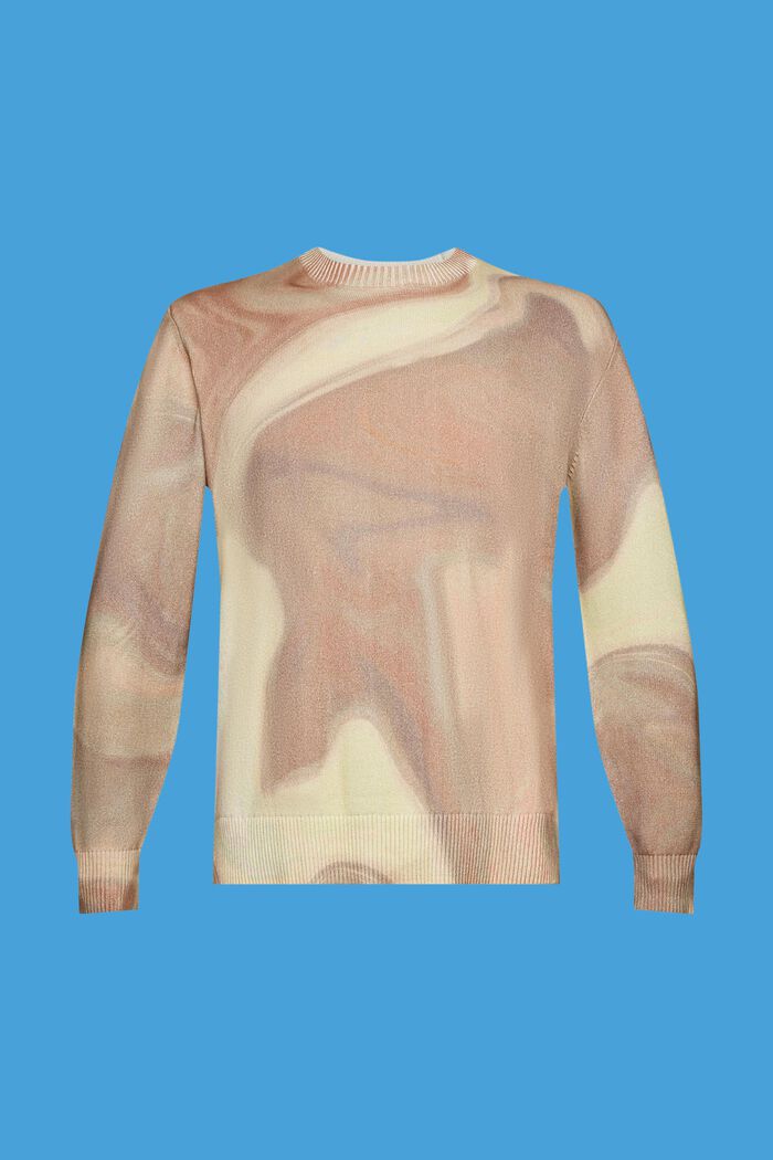 Pullover in cotone intessuto con motivo allover, LIGHT TAUPE, detail image number 6