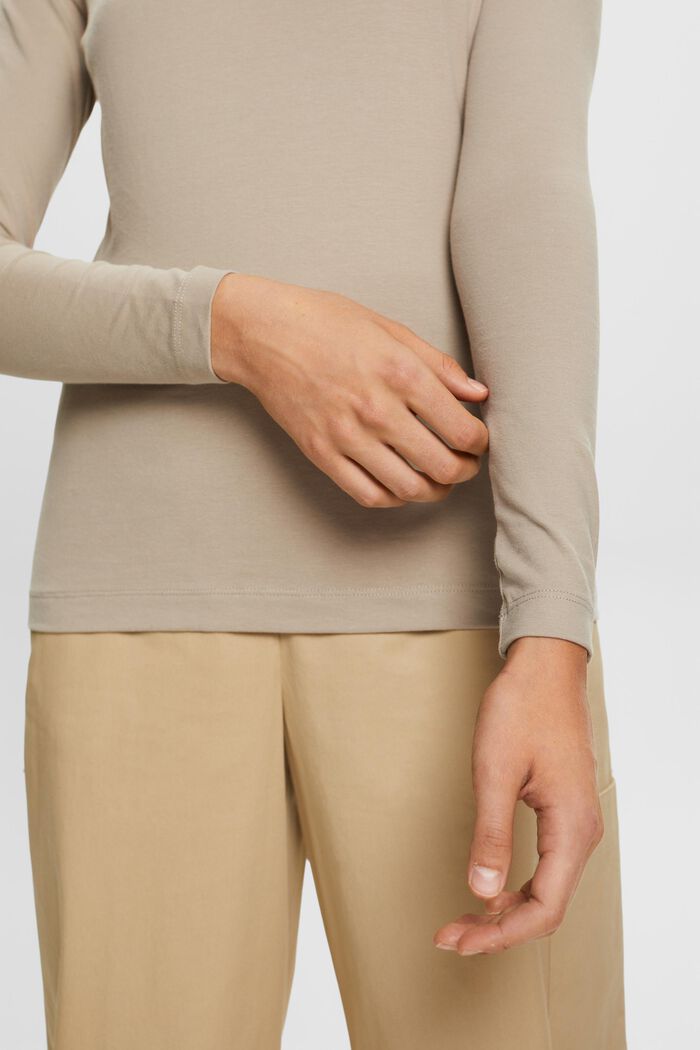 Maglia dolcevita in jersey, LIGHT TAUPE, detail image number 3