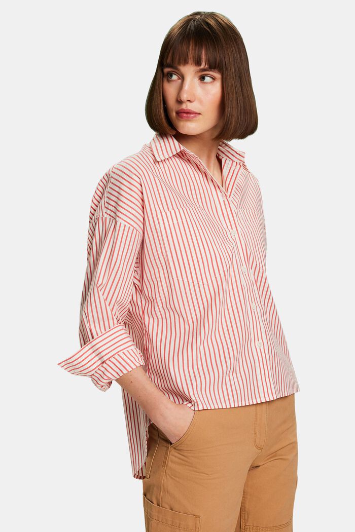 Camicia button-down a righe, RED, detail image number 0