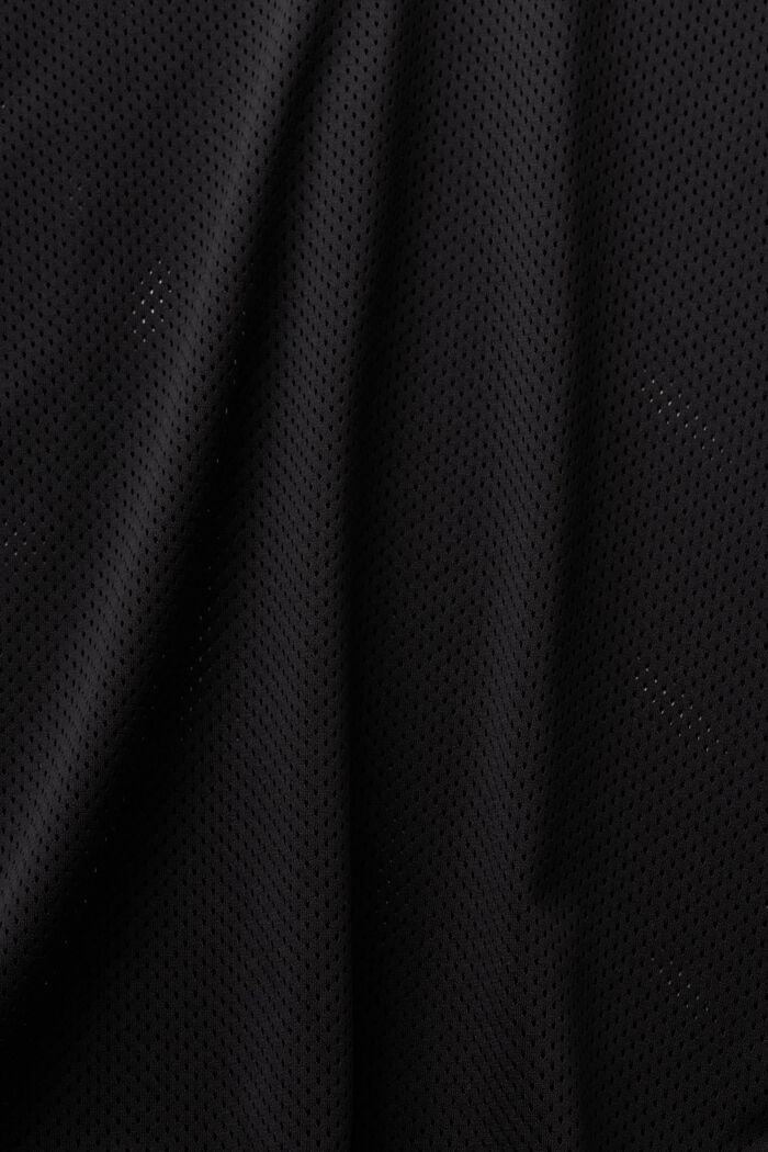 T-shirt con scollo a V in maglia aperta, BLACK, detail image number 4