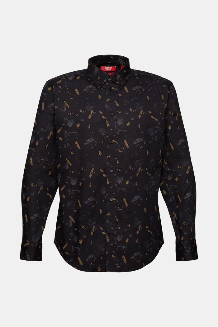 Camicia a fantasia in cotone, BLACK, detail image number 6
