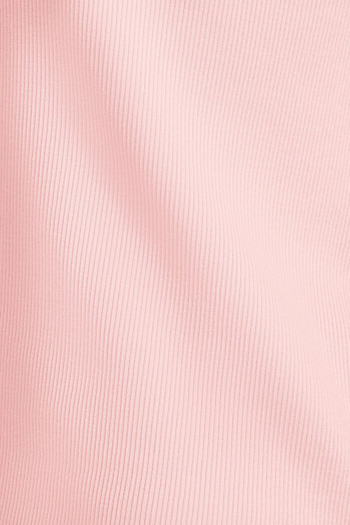 Canotta in cotone biologico a coste, LIGHT PINK, detail image number 4