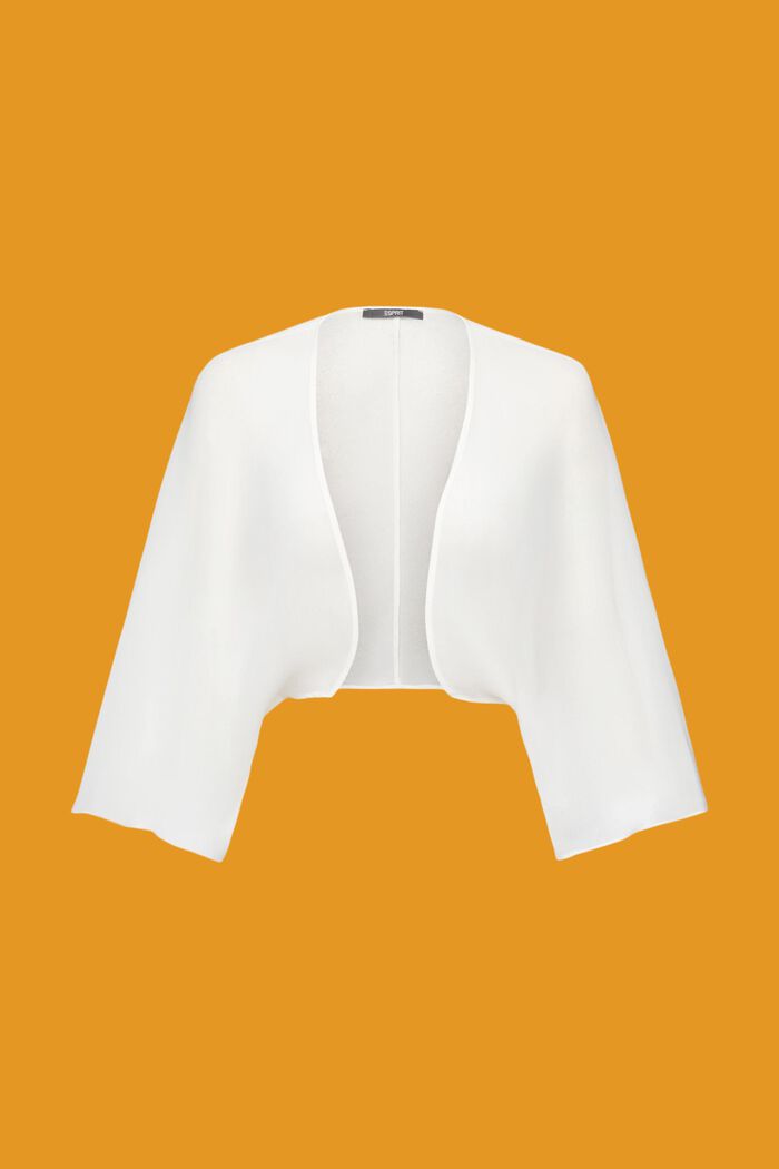 Cardigan in chiffon stile scialle, OFF WHITE, detail image number 5