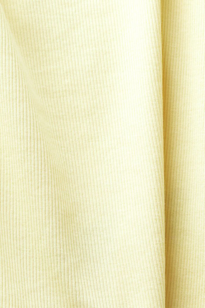 Top con pizzo in jersey di maglia a coste, LIME YELLOW, detail image number 5