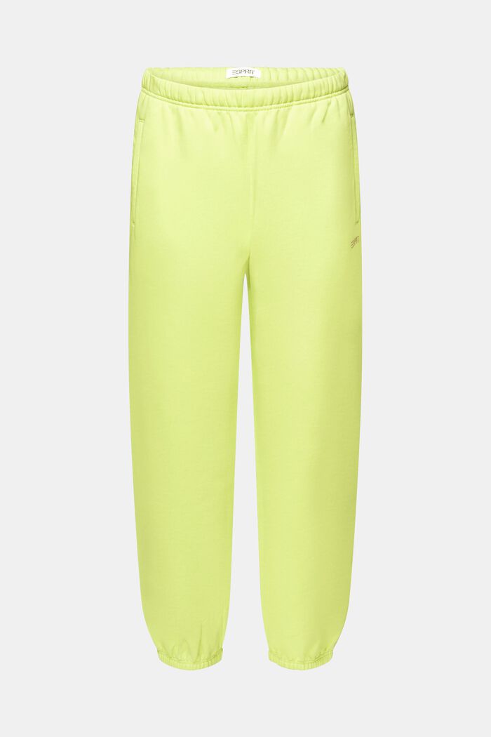 Joggers unisex con logo in pile di cotone, BRIGHT YELLOW, detail image number 7