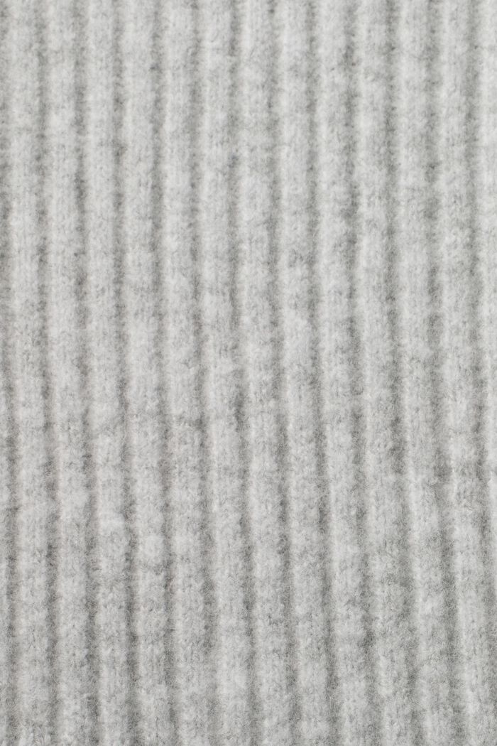 Abito mini in maglia a coste, LIGHT GREY, detail image number 5