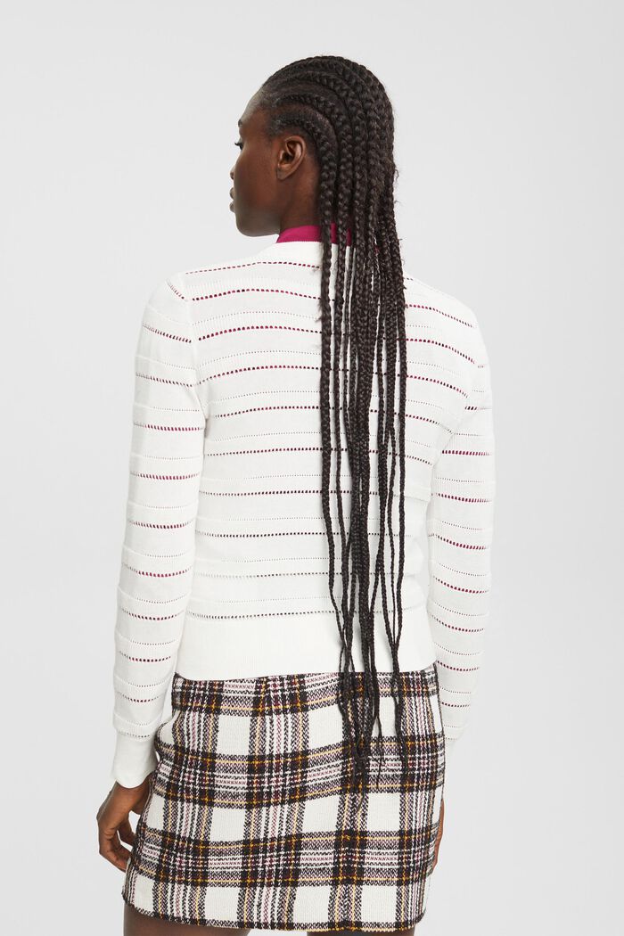 Pullover pointelle, OFF WHITE, detail image number 3