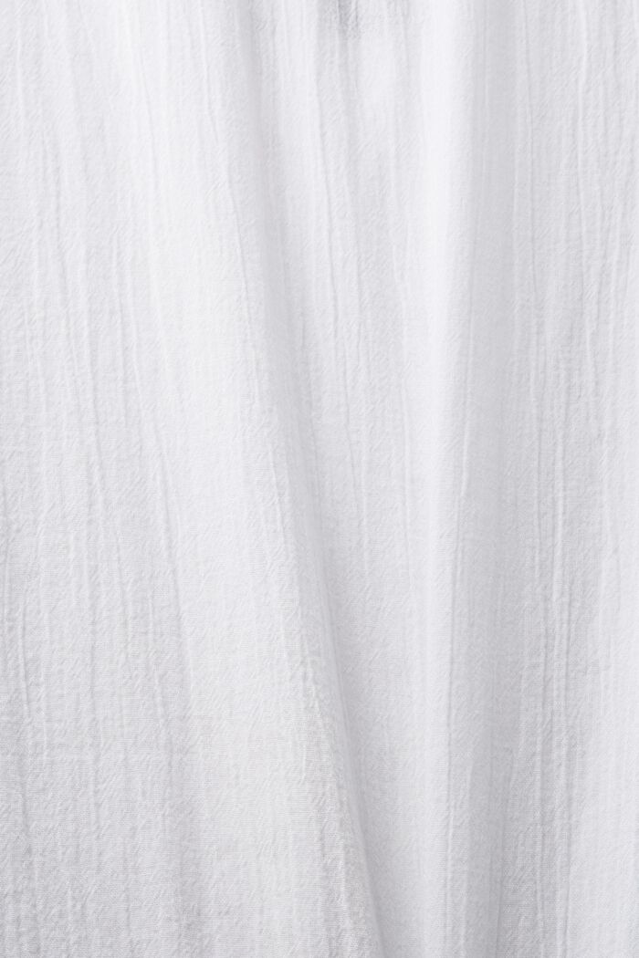 Blusa in cotone ricamata, WHITE, detail image number 5