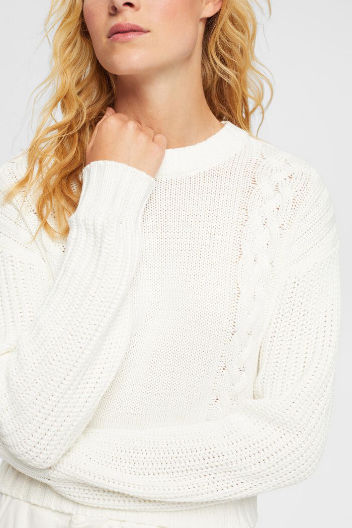 Maglione a righe, OFF WHITE, detail image number 0