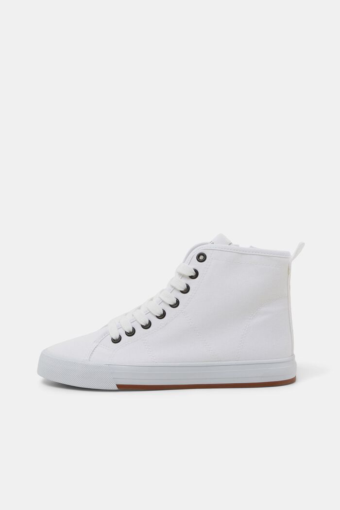 Sneakers alte in tela, OFF WHITE, detail image number 0