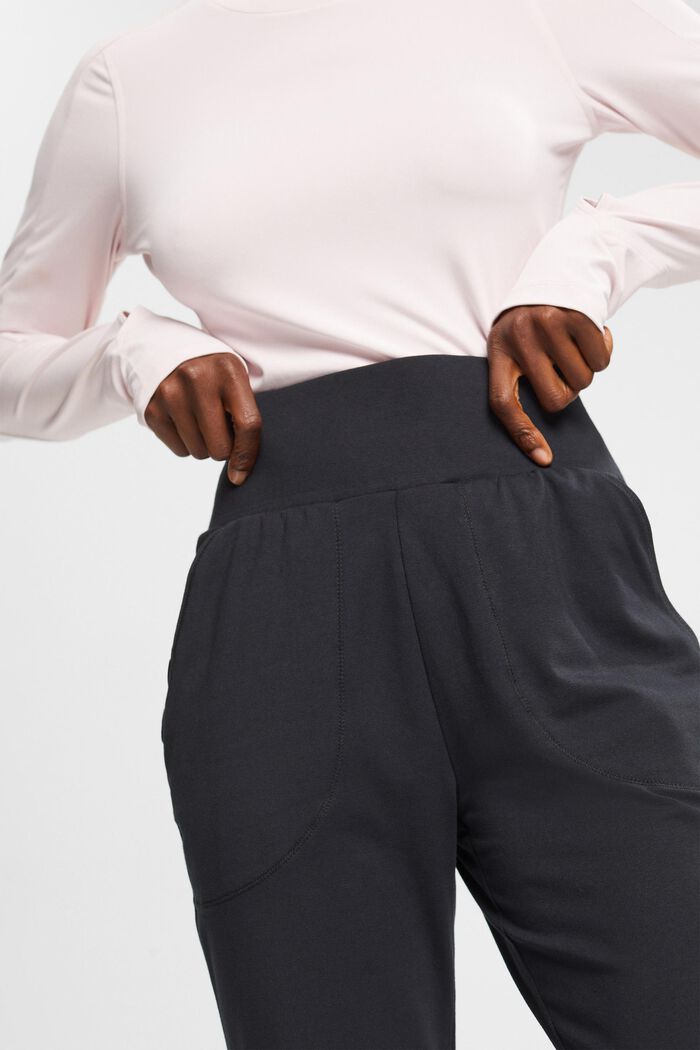 Pantaloni sportivi in jersey di cotone, BLACK, detail image number 3