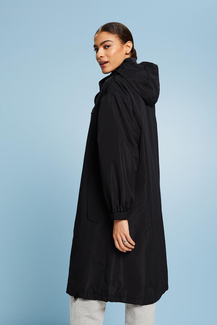 Cappotto con cappuccio rimovibile, BLACK, detail image number 2
