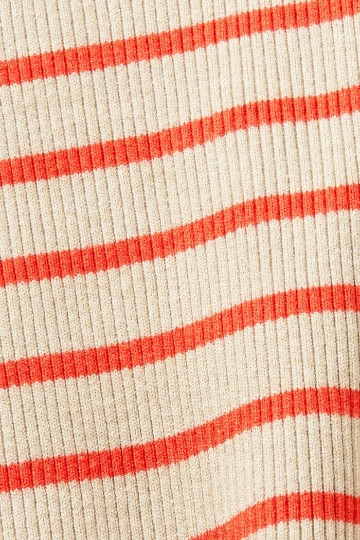 Pullover a manica corta a coste, LIGHT TAUPE, detail image number 6