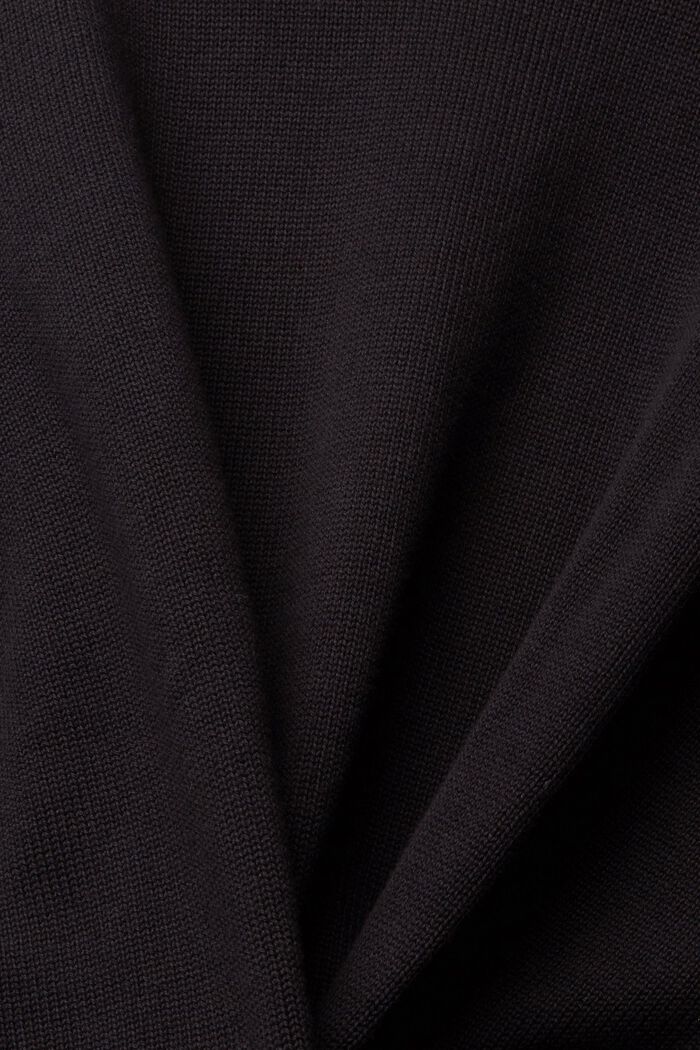 Pullover a maglia in cotone sostenibile, BLACK, detail image number 1