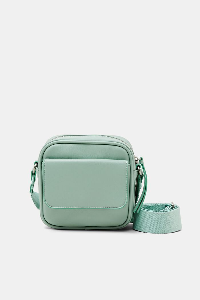 Borsa a tracolla in similpelle, LIGHT AQUA GREEN, detail image number 0