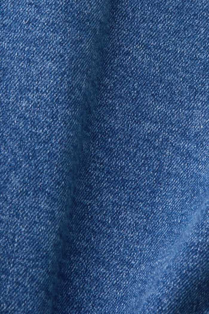 Giacca in denim accorciata con frange, BLUE DARK WASHED, detail image number 5