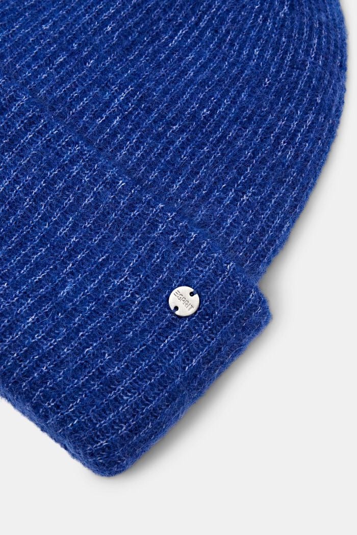 Berretto a coste in misto mohair e lana, BRIGHT BLUE, detail image number 1