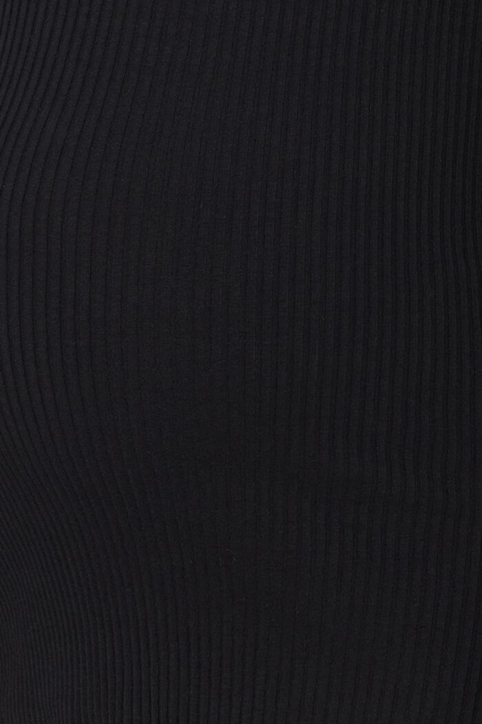 Maglia a maniche lunghe a coste in cotone biologico, BLACK, detail image number 2