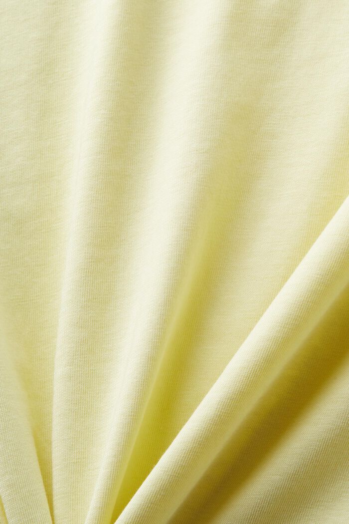 T-shirt con logo, LIME YELLOW, detail image number 4