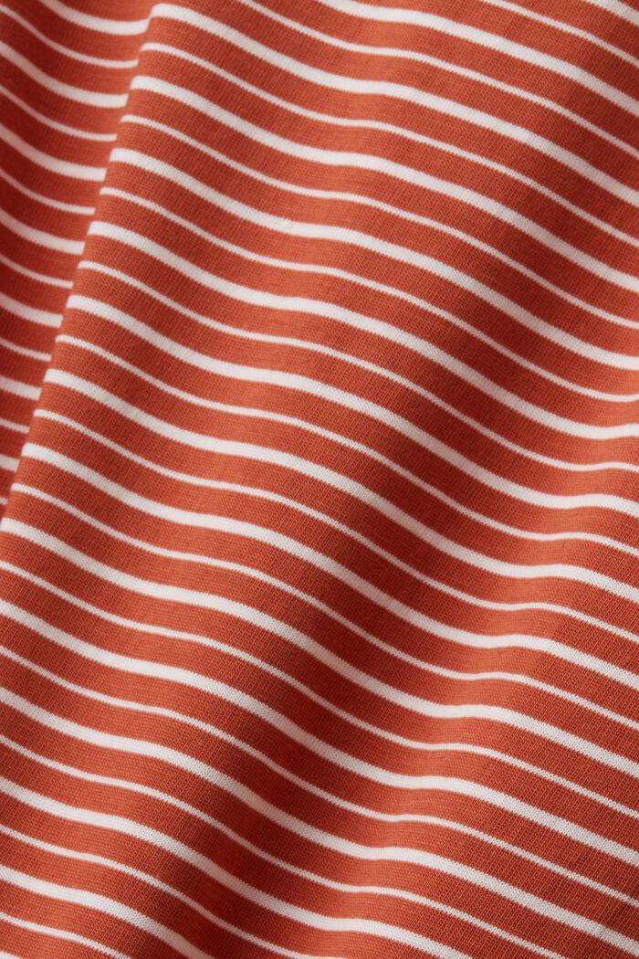 T-shirt a righe, 100% cotone, TERRACOTTA, detail image number 4