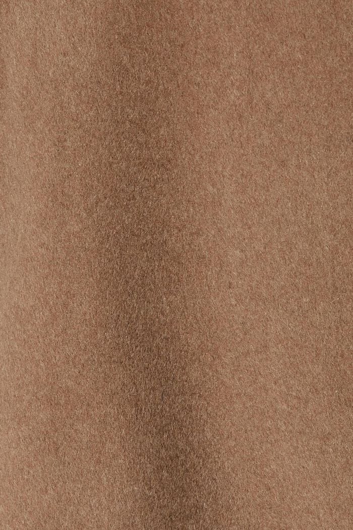 In materiale riciclato: shacket corta in misto lana, TAUPE, detail image number 4