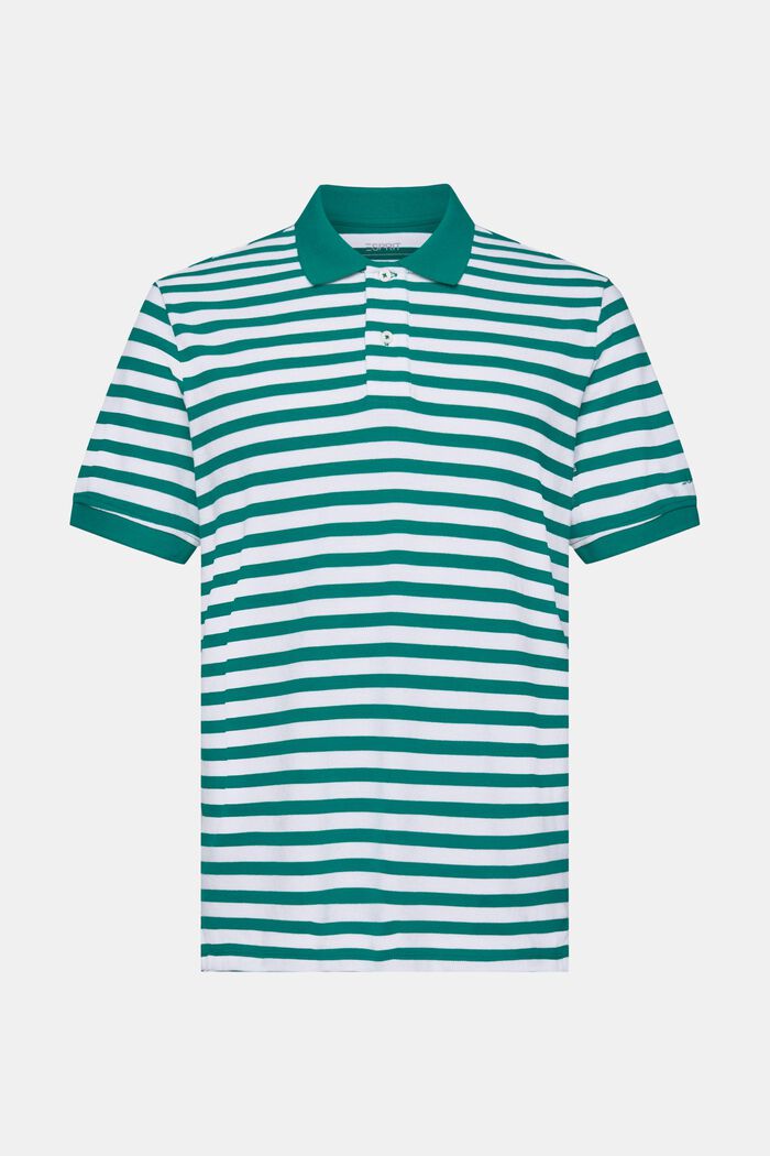 Polo a righe Slim Fit, EMERALD GREEN, detail image number 6