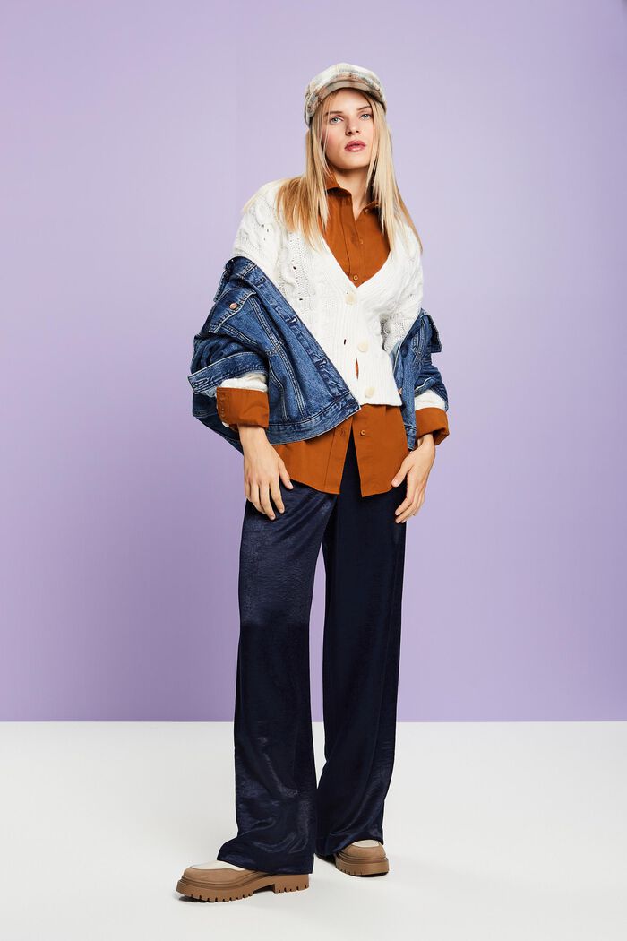 Cardigan in maglia intrecciata, misto lana e cashmere, ICE, detail image number 5