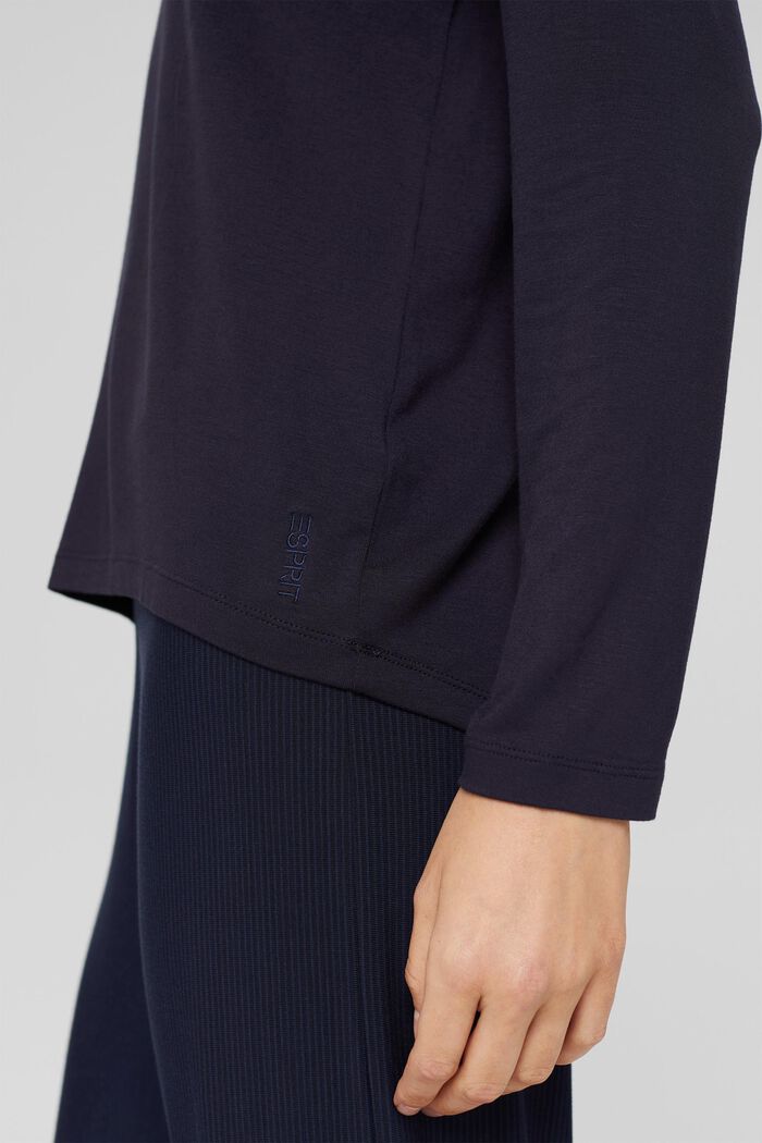 Maglia del pigiama in LENZING™ ECOVERO™, NAVY, detail image number 2