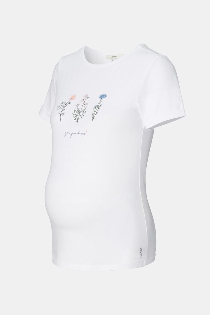 T-shirt con stampa, cotone biologico, BRIGHT WHITE, detail image number 3