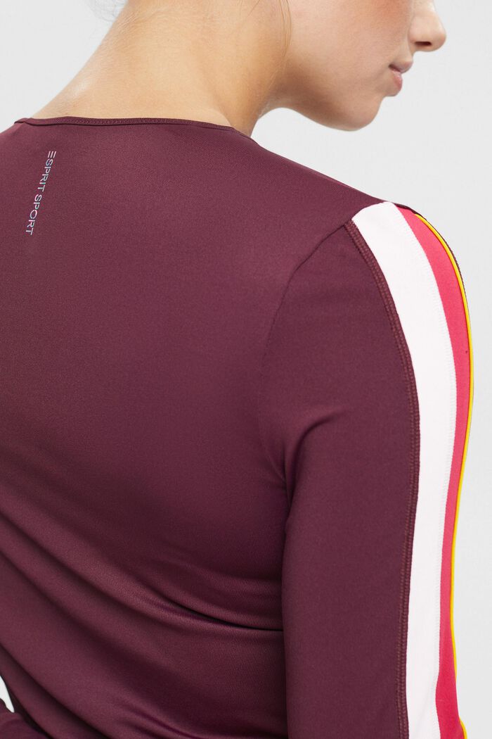 Riciclata: maglia a manica lunga con E-DRY, BORDEAUX RED, detail image number 2