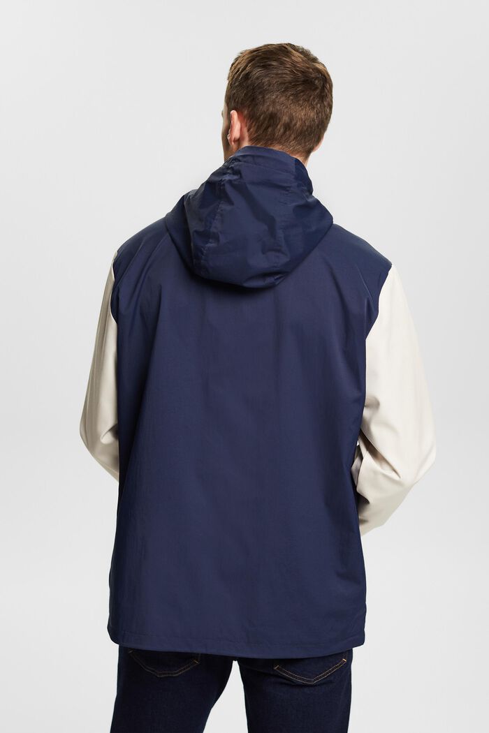 Giacca in materiale misto con logo, NAVY, detail image number 2