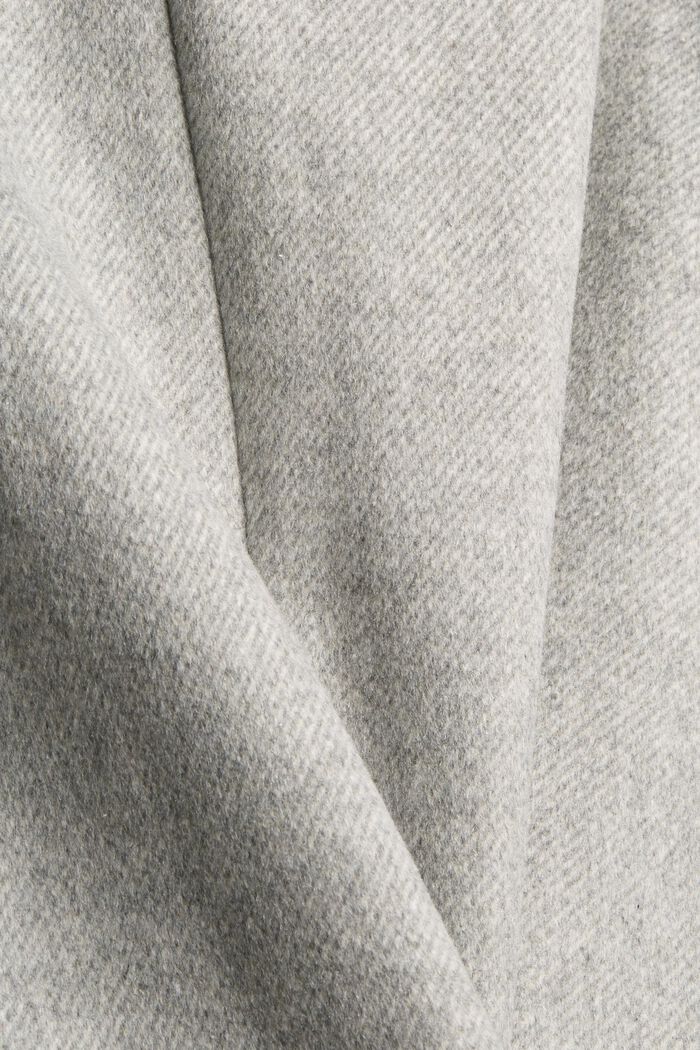 Con lana: cappotto con colletto grande, LIGHT GREY, detail image number 4