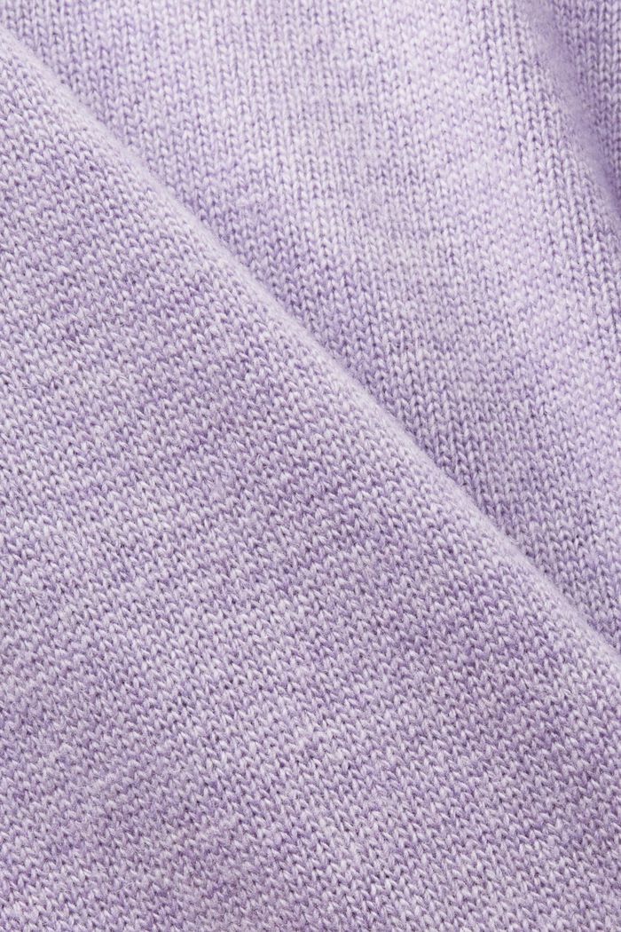 Cardigan con scollo a V in misto lana, LAVENDER, detail image number 5