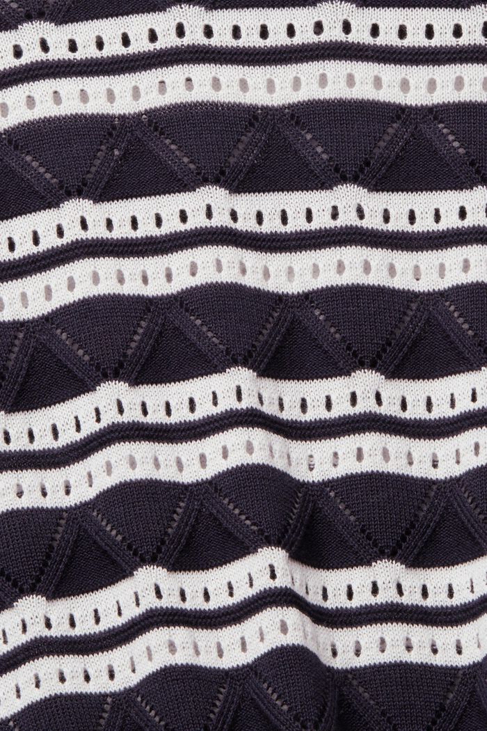 Pullover pointelle con righe, NAVY, detail image number 1