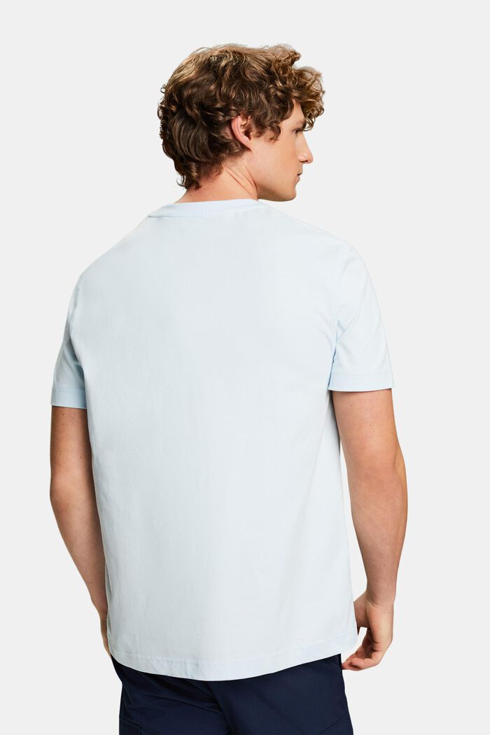 T-shirt a girocollo con logo, PASTEL BLUE, detail image number 3