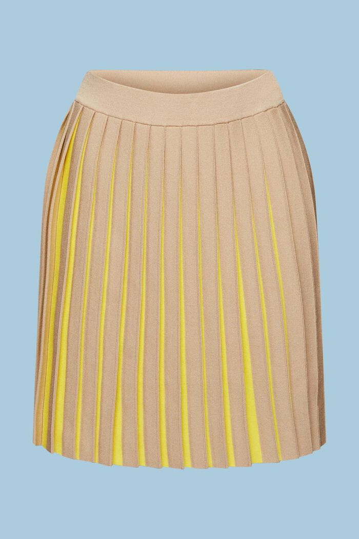Minigonna in maglia a pieghe, SAND, detail image number 7
