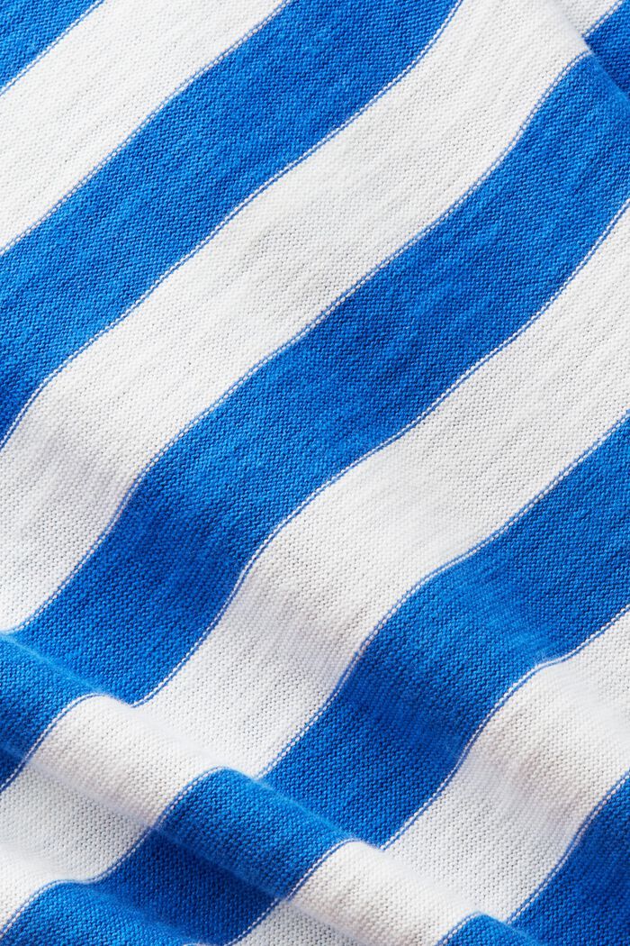 T-shirt a righe in cotone, BRIGHT BLUE, detail image number 5