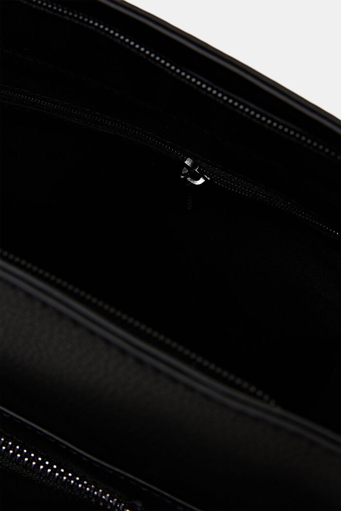 Borsa a sacchetto in similpelle, BLACK, detail image number 3