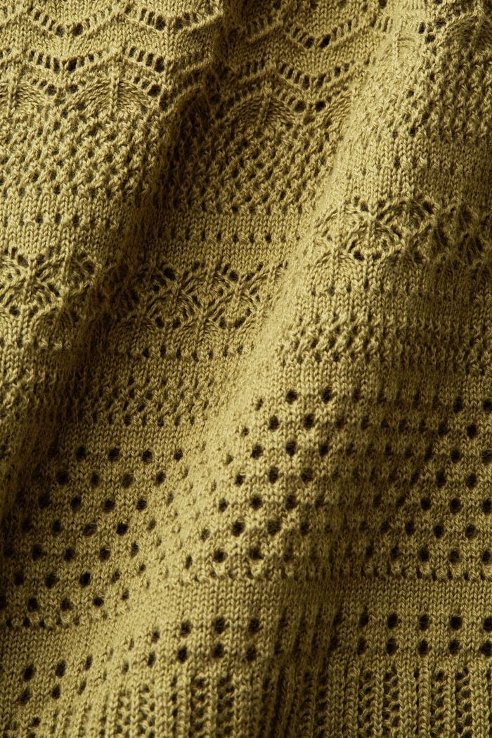 Top in cotone a maglia aperta, PISTACHIO GREEN, detail image number 5