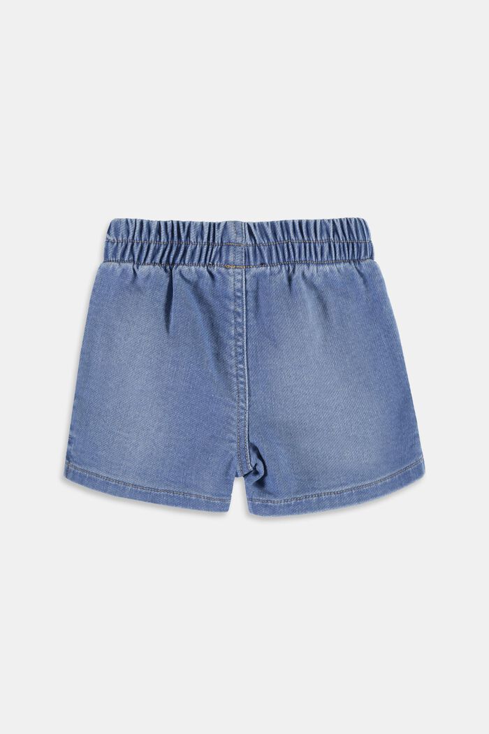 Shorts in jeans dal comodo stile jogger, BLUE BLEACHED, detail image number 1