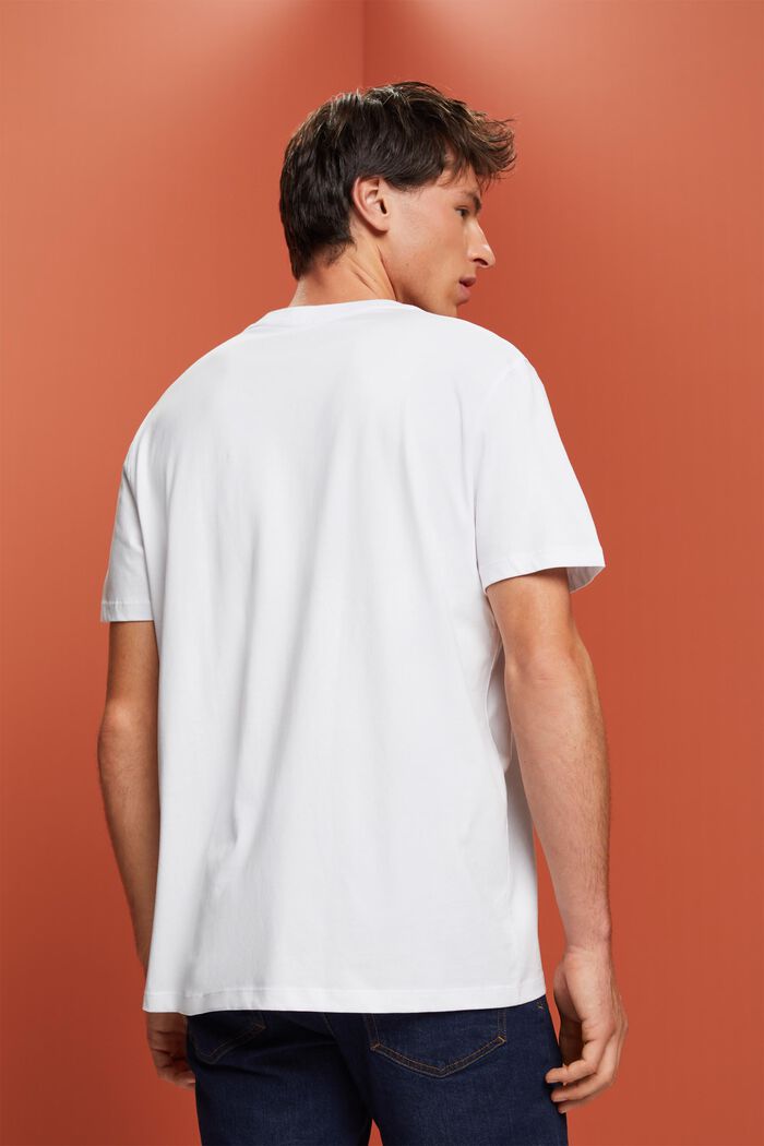 T-shirt con logo, 100% cotone, WHITE, detail image number 3