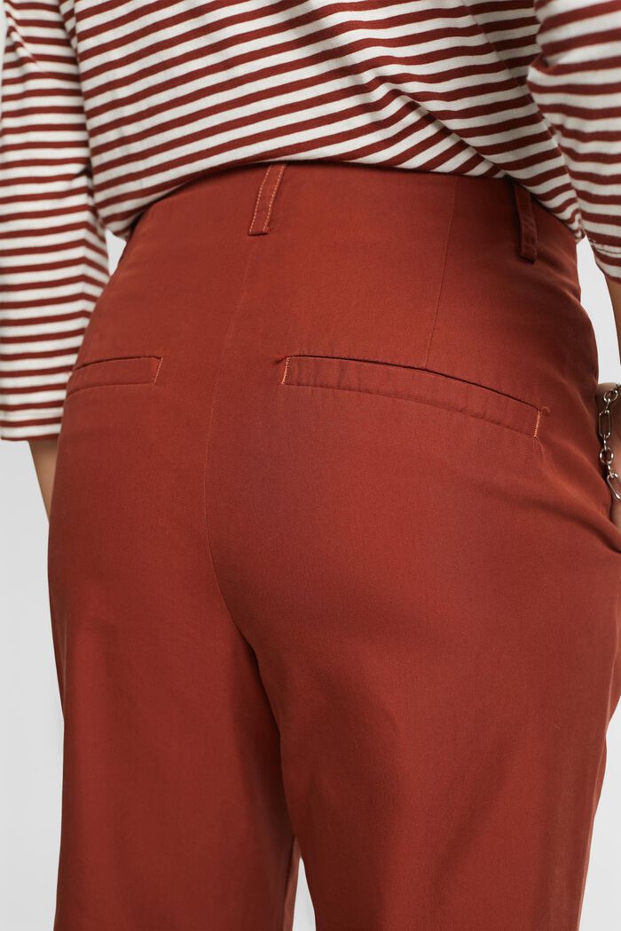 Pantaloni chino cropped, RUST BROWN, detail image number 4