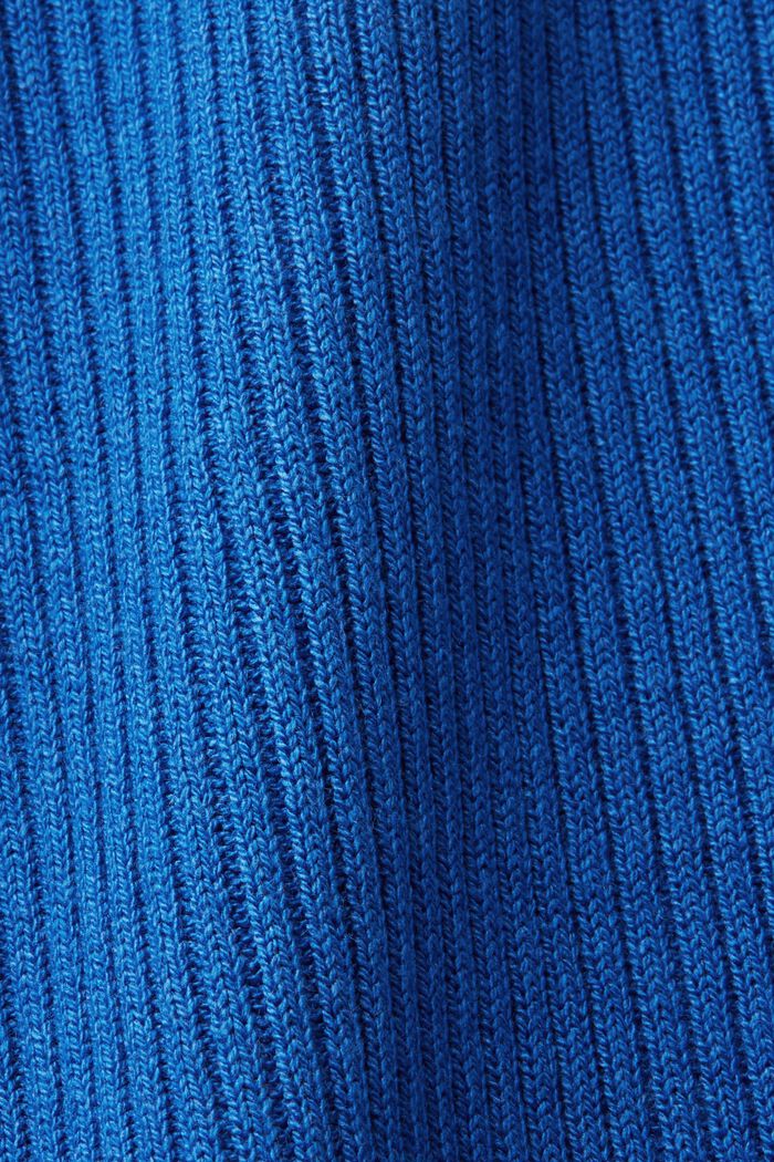 Abito in maglia a coste, misto lino, BRIGHT BLUE, detail image number 7