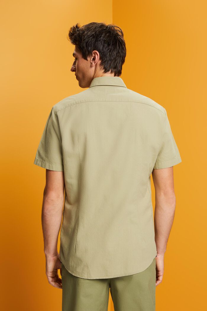 Camicia in cotone con colletto button down, LIGHT GREEN, detail image number 3