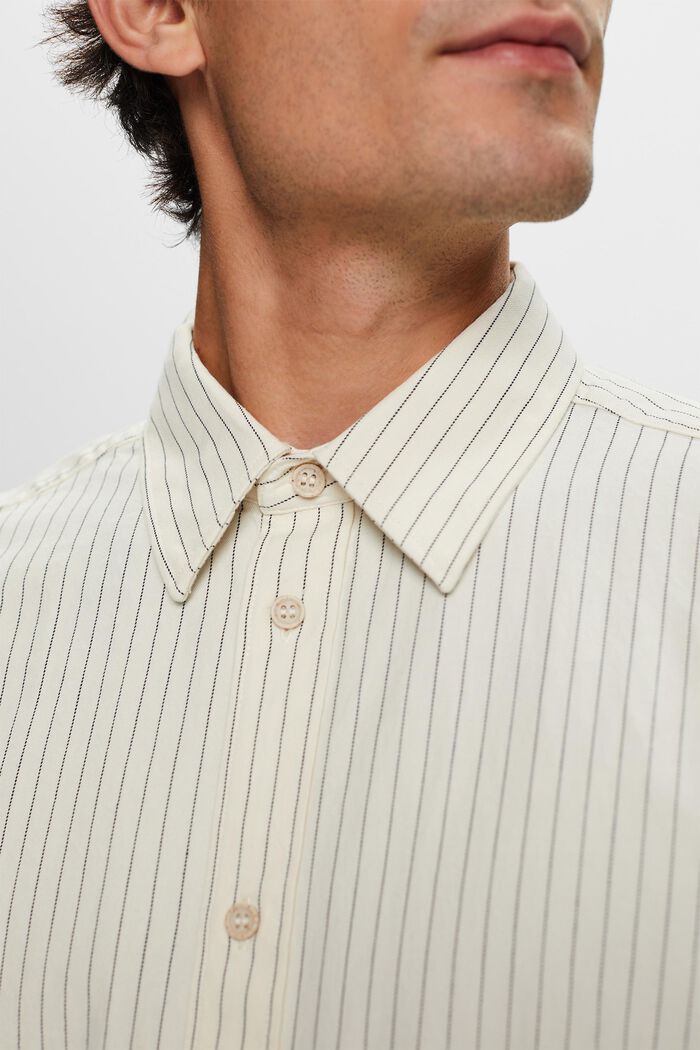 Camicia in twill a righe gessate, 100% cotone, ICE, detail image number 1