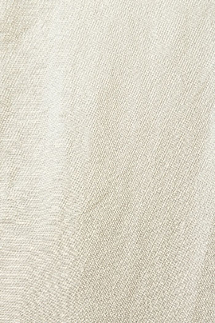 Mini abito camicia in misto lino, DUSTY GREEN, detail image number 6