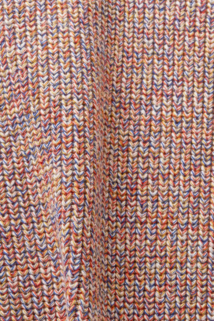 Pullover di cotone in maglia a coste, AMBER YELLOW, detail image number 4