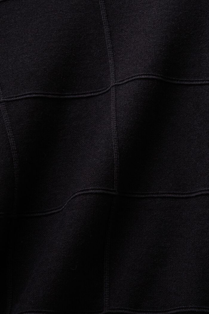 Pullover strutturato a quadri in tono, BLACK, detail image number 4