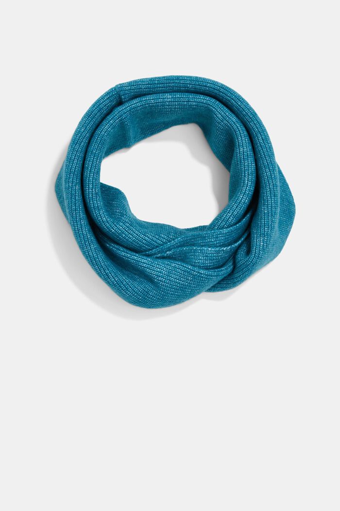 Sciarpa circolare in maglia, TEAL BLUE, overview
