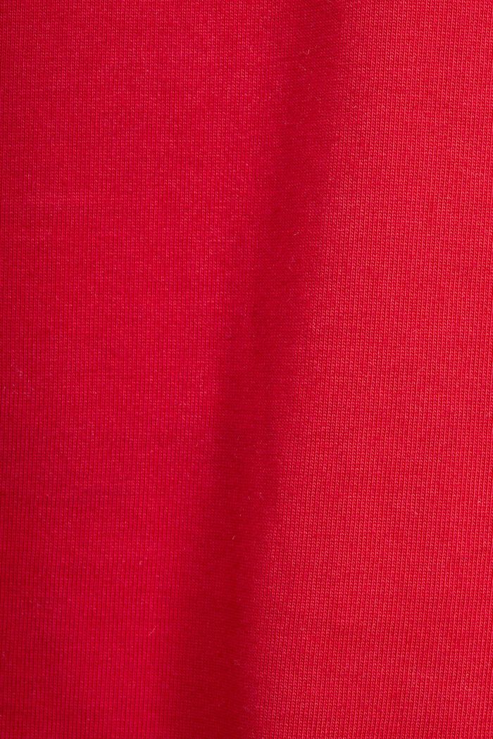 T-shirt unisex in jersey di cotone con logo, RED, detail image number 5